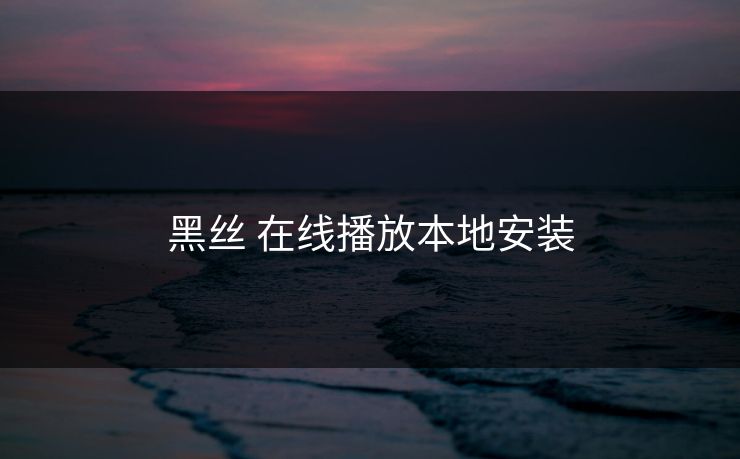 黑丝 在线播放本地安装